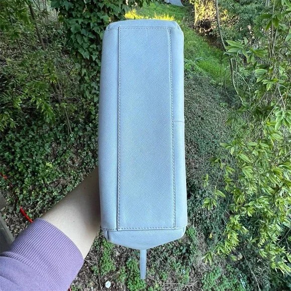 COACH Shoulder Bag Tote Satchel Carryall Women’s Light Blue w Silver Hardware - Picture 5 of 13